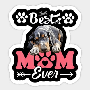 Best Mom Bluetick Coonhound Dog Ever Women Love Mother Sticker